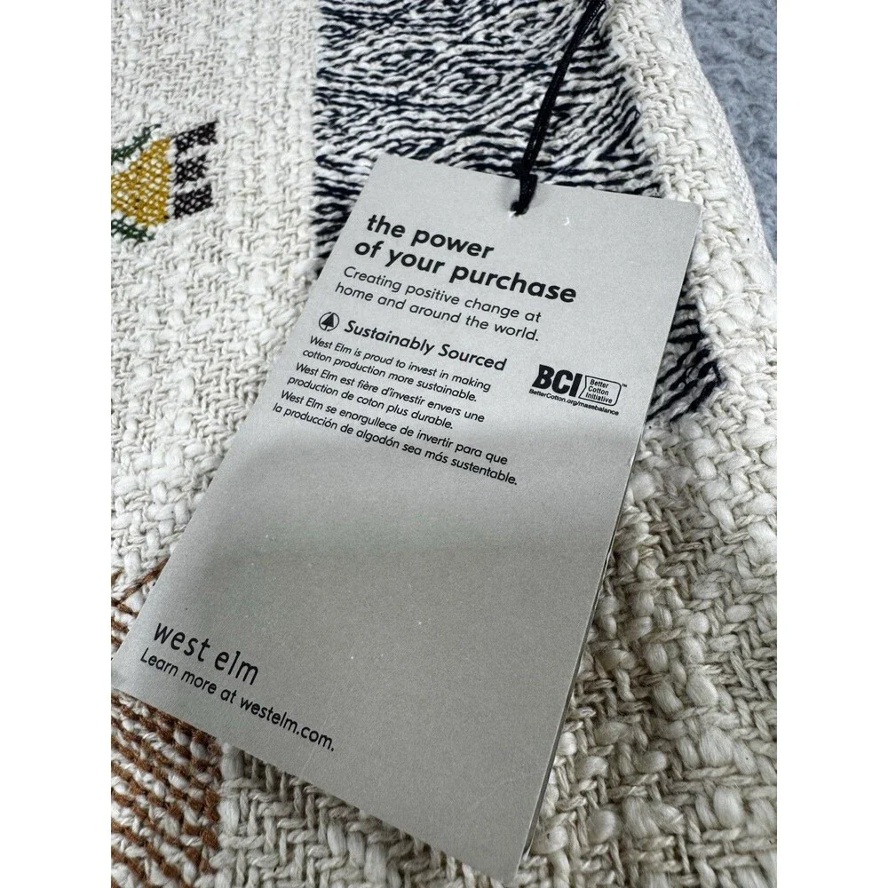West Elm Lumbar Pillow Cover 14”x36” NWT